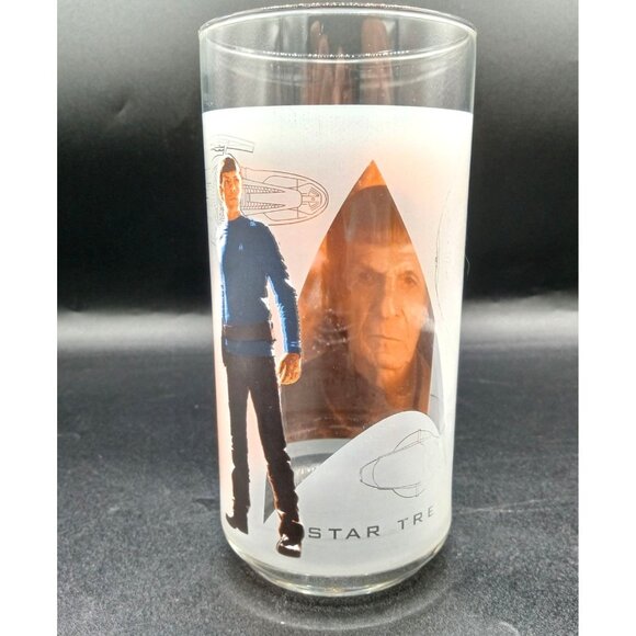 2008 Star Trek Spock Collectible Glass Leonard Nimoy Zachary Quinto 6 Inches - Picture 1 of 16